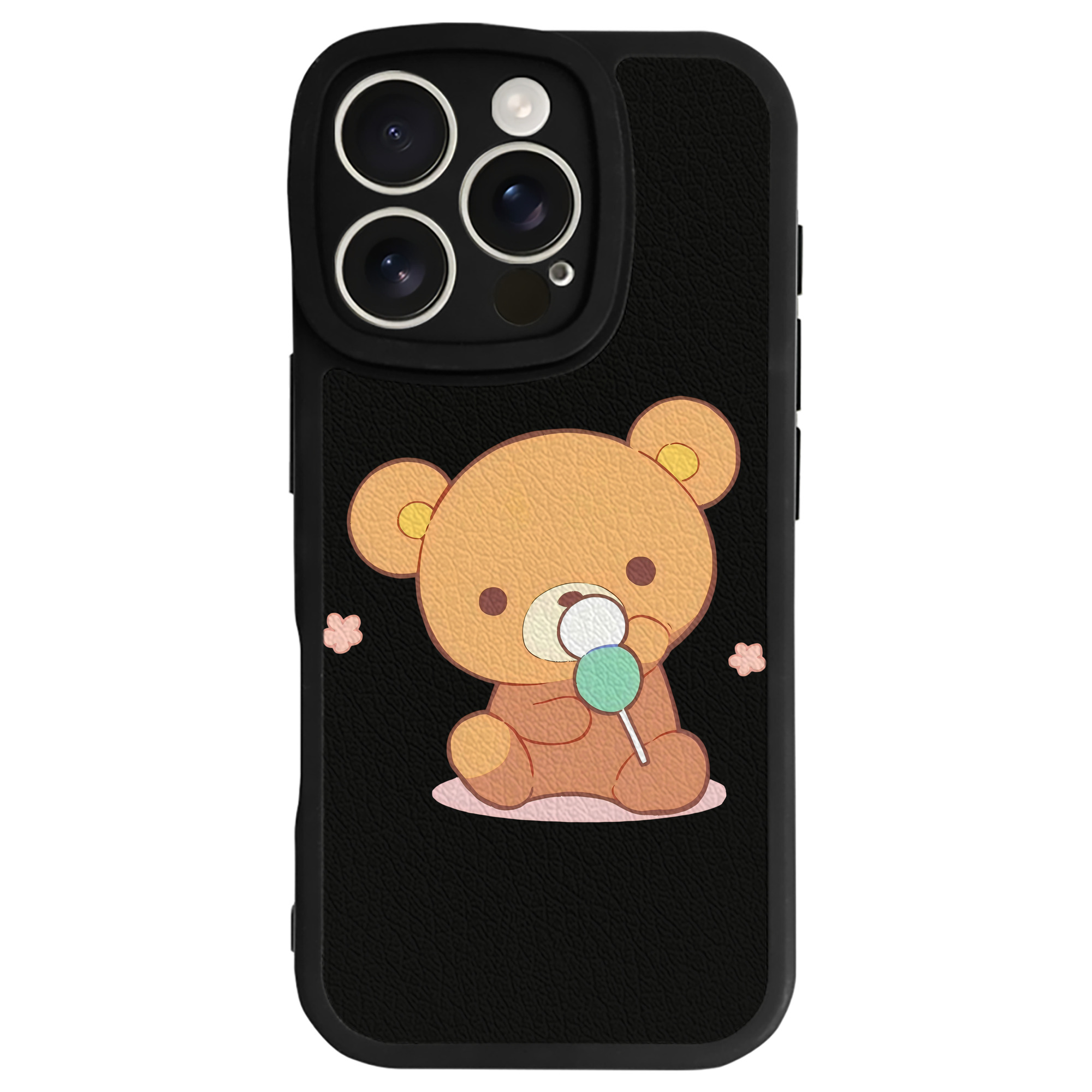 （画像用） リラックマ リラックマ キイロイトリ Rilakkuma Korilakkuma Kiiroitori 【iPhone 16シリーズ対応】シリコンスマホケース（レザー調） 材質：シリコン